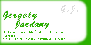 gergely jardany business card